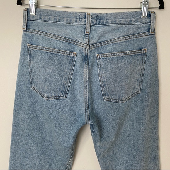 Agolde Light Blue Straight Leg Jeans - Picture 9 of 13